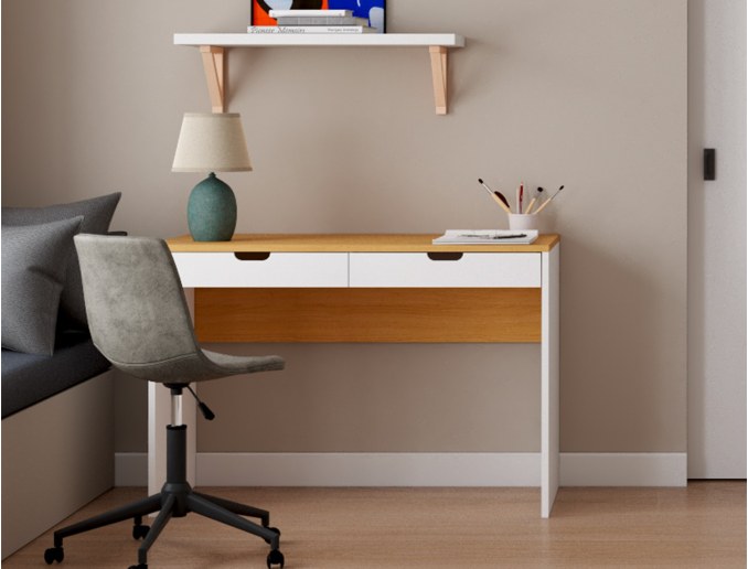 Escritorio Blanco y Madera MILO