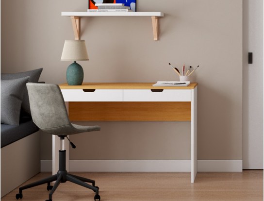 Escritorio Blanco y Madera MILO