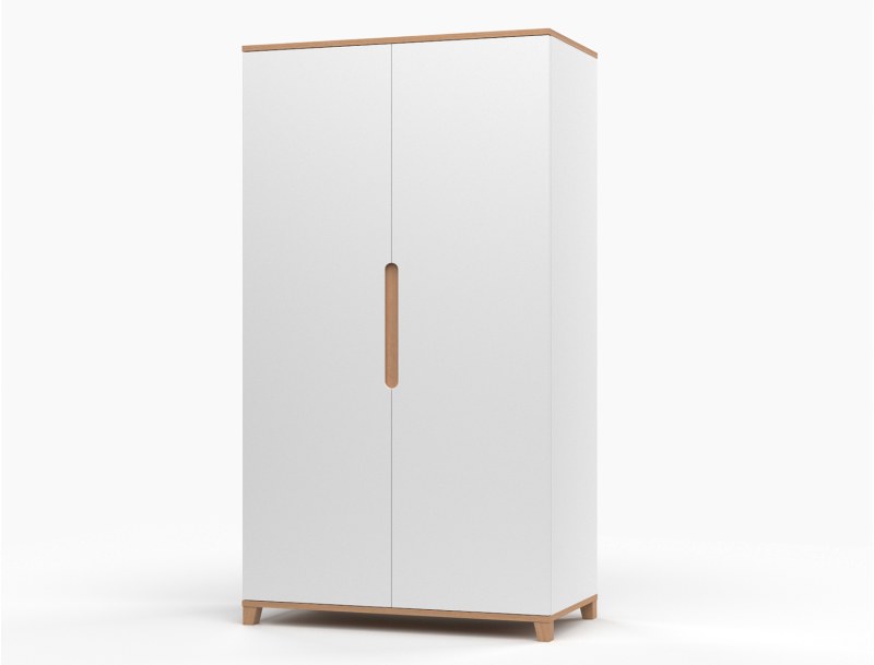 White wood wardrobe Milor
