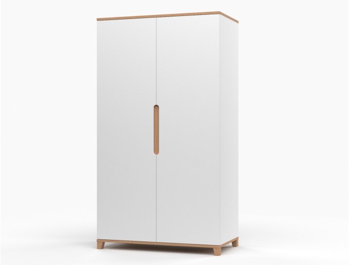 Armoire blanc bois Milor