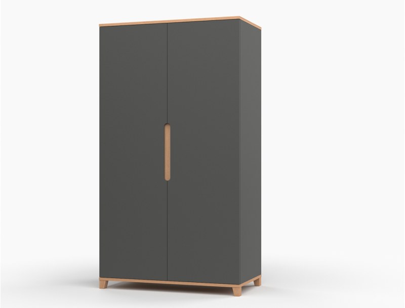 Armadio antracite e legno Milor