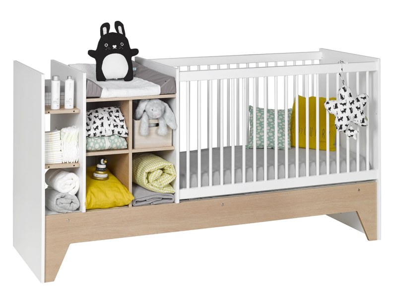 Evolutionair babycombinatiebed wit/hout Ecrin in 60x120 cm slaapversie