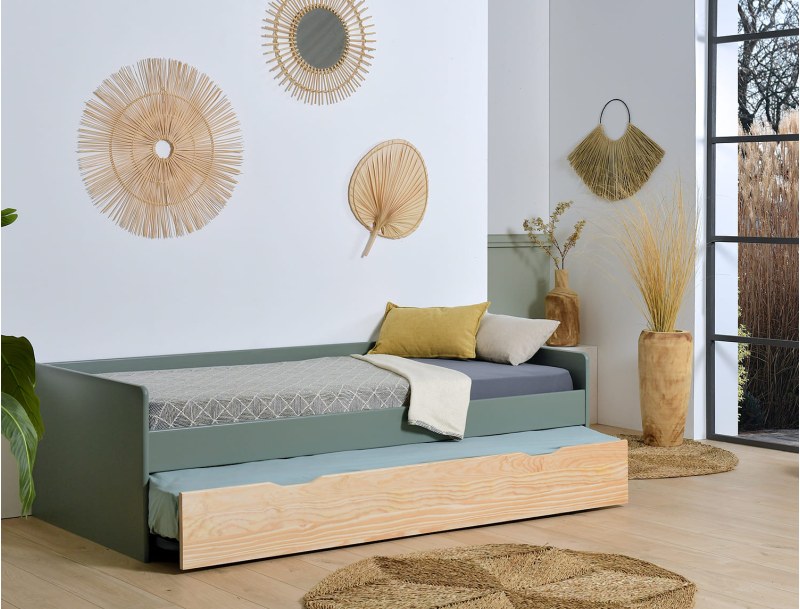 banco nido de madera color caqui Landes
