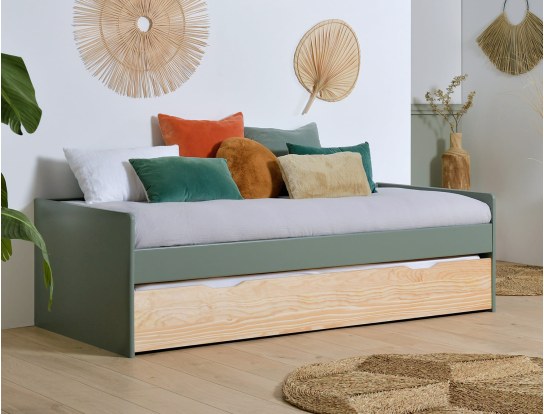 Khaki Landes trundle daybed