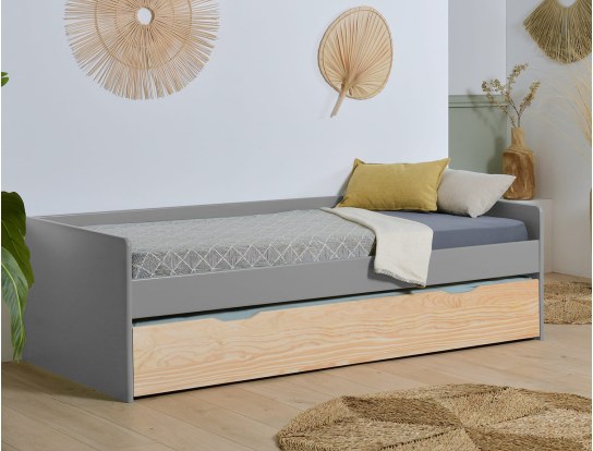 Grey Landes trundle bed