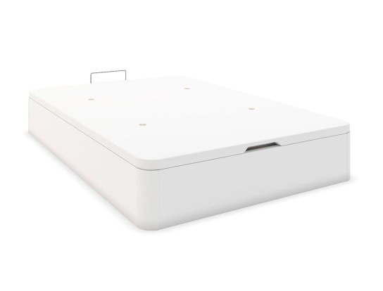 Weißes Bett mit Bettkasten 140x200 Malice