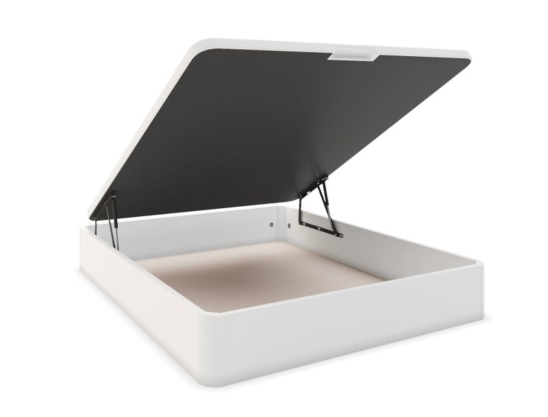 Opbergbed met grote witte opbergruimte Malice, ligoppervlak 160x200