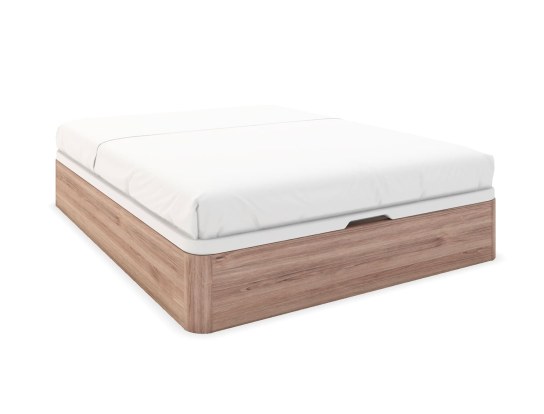 Natural oak storage bed with sleeping area 160x200 Malice