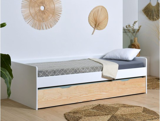 Witte uitschuifbare bed Landes