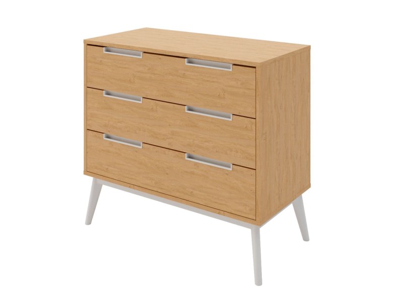 Commode met drie lades Vintage Eiken Octave