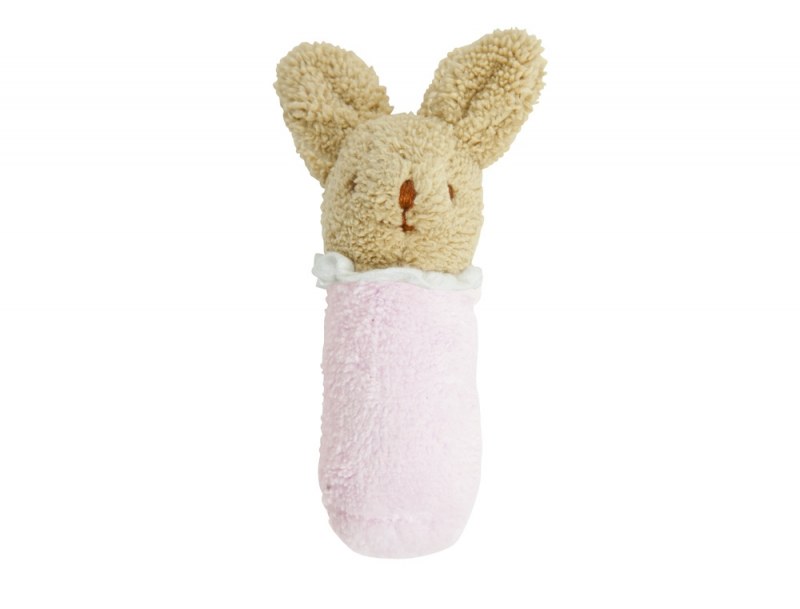 Pink Mini Rabbit Rattle 8cm