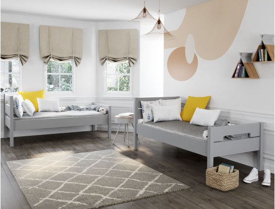 Letto a castello Milo grigio flanella separabile