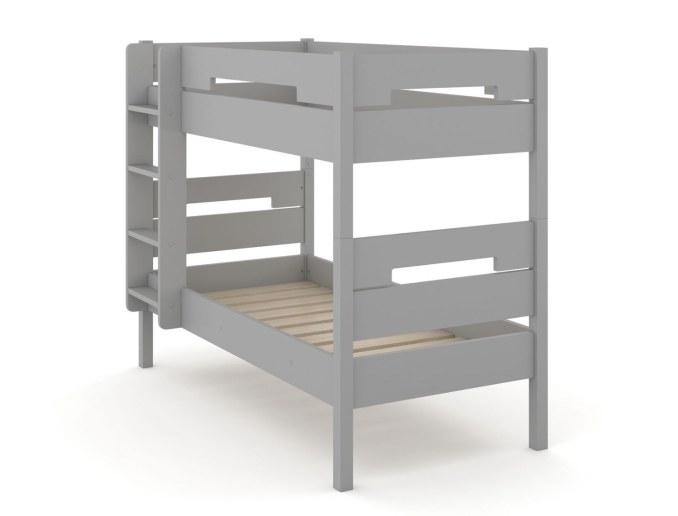 Kinderbed - Stapelbed Grijs Milo 90x190 cm