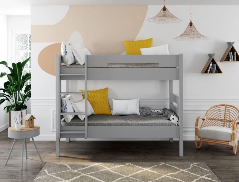 stapelbed grijs Milo 90x190cm