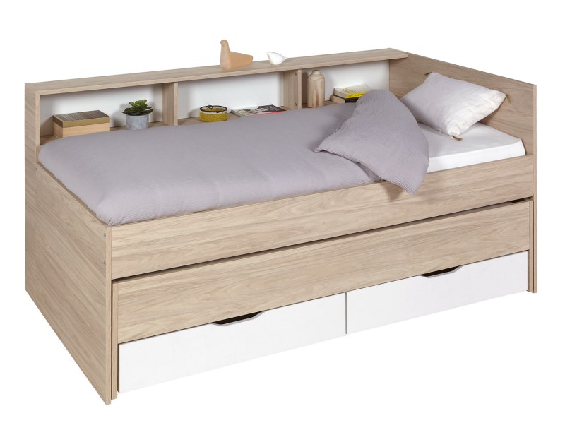 Zwei Schlafplätze und Stauraum für das Wallis-Bett.