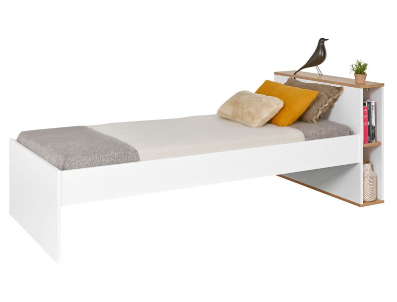 Milor White Storage Bed