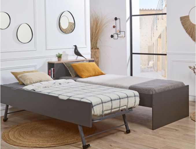 Letto estraibile con contenitore 2 posti 90x200