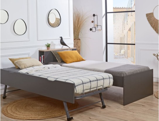 Letto estraibile con contenitore 2 posti 90x200