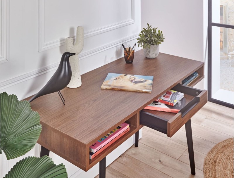 notenhout octave bureau met lade