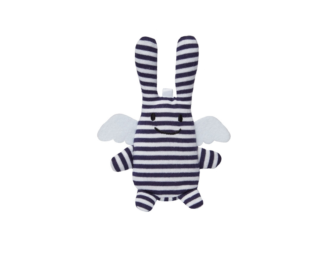 Angel Rabbit Navy Stripes Rattle 12CM Angel Rabbit Navy Stripes Rattle 12CM