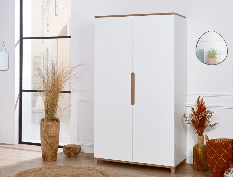 Armoire Blanc & Bois Milor
