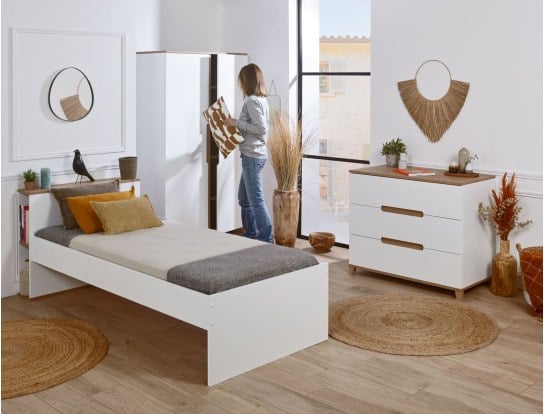 Komplettes Kinderzimmer Milor Weiß & Holz