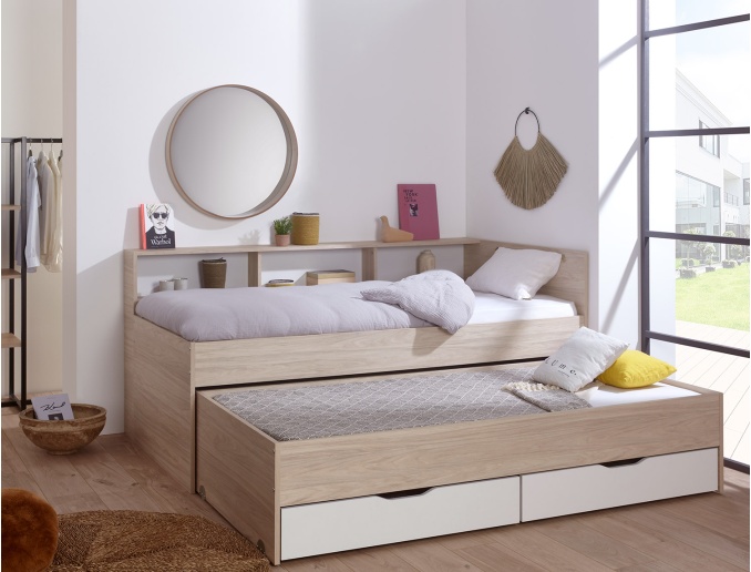 Lit gigogne Wallis + 2 matelas