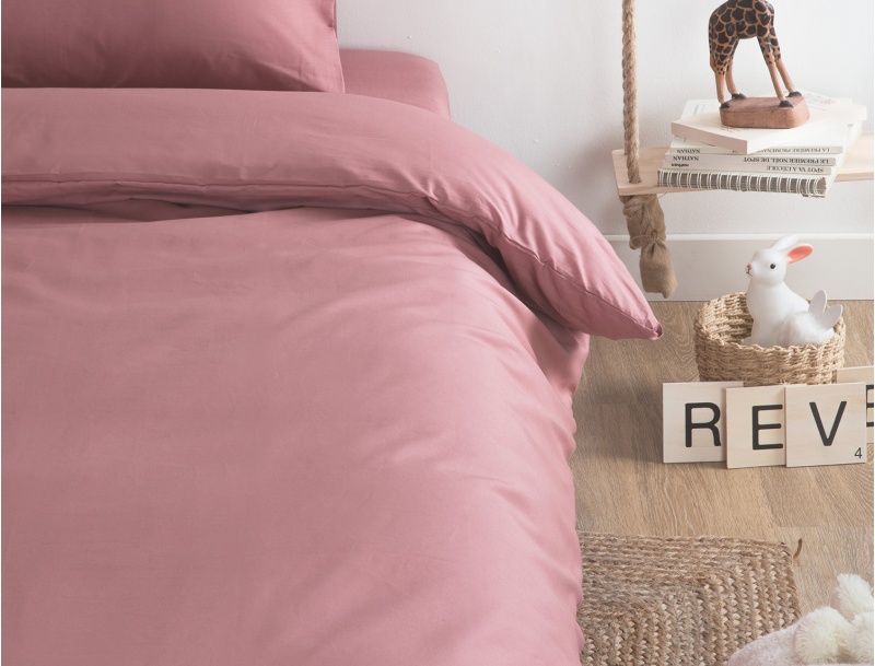 Copripiumino 140x200 colore rosa antico