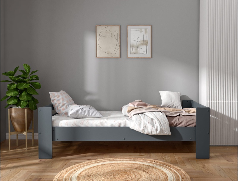 London Anthracite Bed 90x190 sleeping area