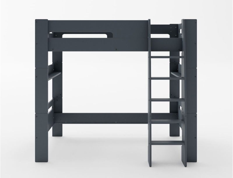 Letto a soppalco London antracite con area notte 90x190