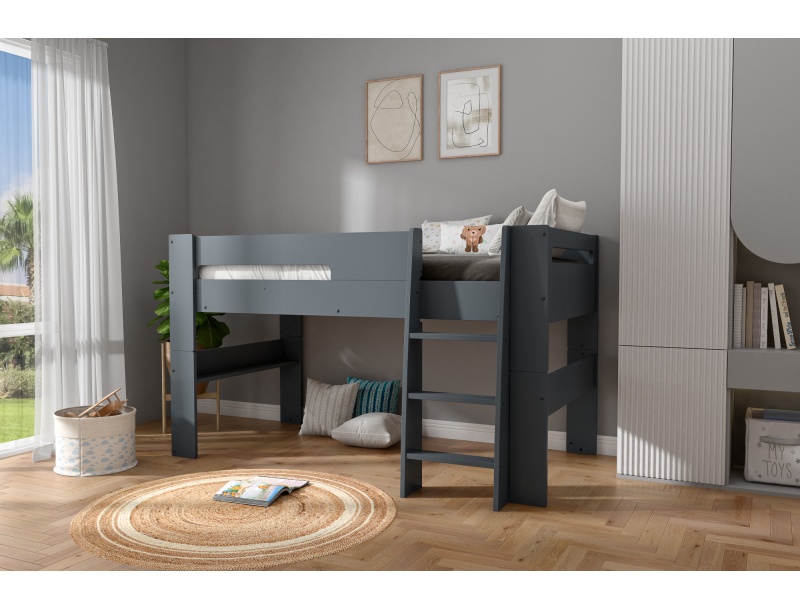 Lit superposé 90x190 transformable en un lit-mi hauteur et un lit bas