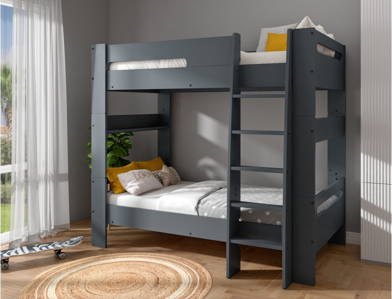 Lit superposé 90x190 séparable anthracite