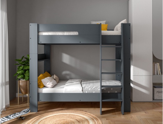 Stapelbed 90x190 scheidbaar antraciet