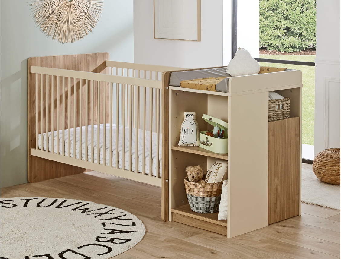 70x140 convertible baby bed bohemian combo