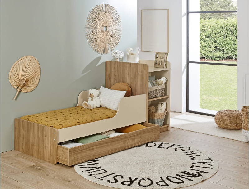 lit enfant 70x140 avec tiroir de rangement bohème