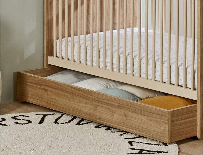 cajón de almacenamiento bajo la cama bohemia de 70x140