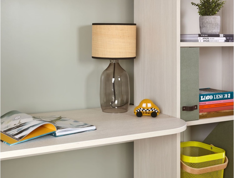 zoom lit mezzanine avec bureau