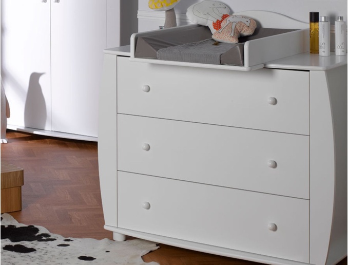 cómoda cambiador Medea Blanco