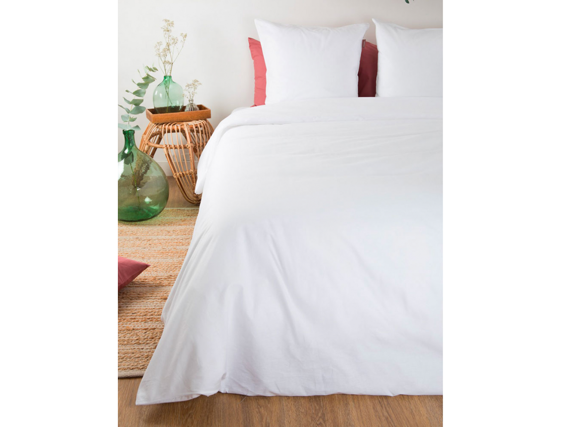 Copripiumino 220x240 cm Bianco Cotone Biologico