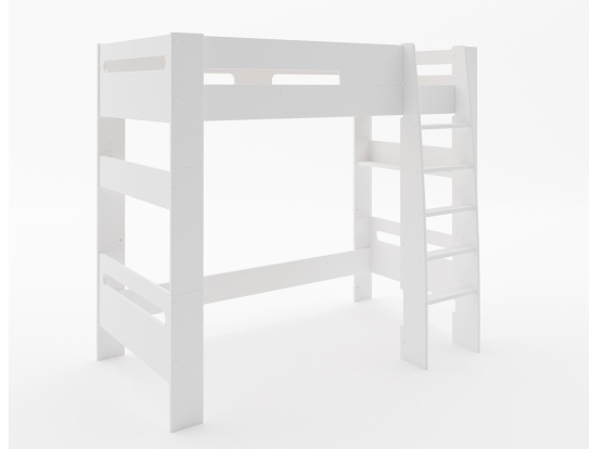 Lit mezzanine Blanc couchage 90x190cm de la gamme London.