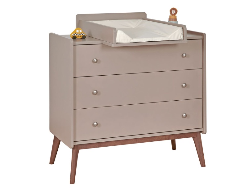 Gaïa verschoontafel in kleur Klei, commode niet inbegrepen.