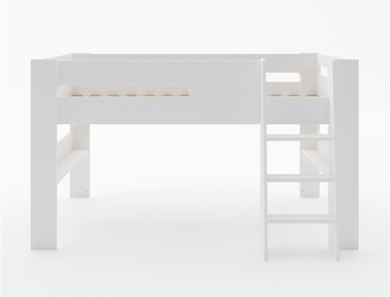 Lit enfant mi-hauteur 90x190 blanc