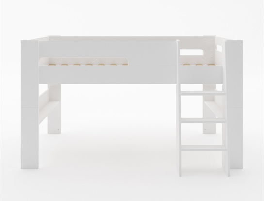 Lit enfant mi-hauteur 90x190 blanc