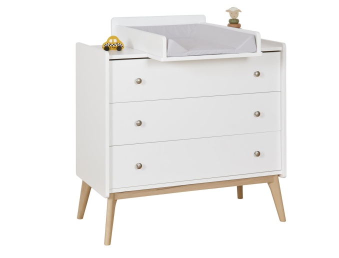 Witte Gaïa verschoningsplank, commode niet inbegrepen