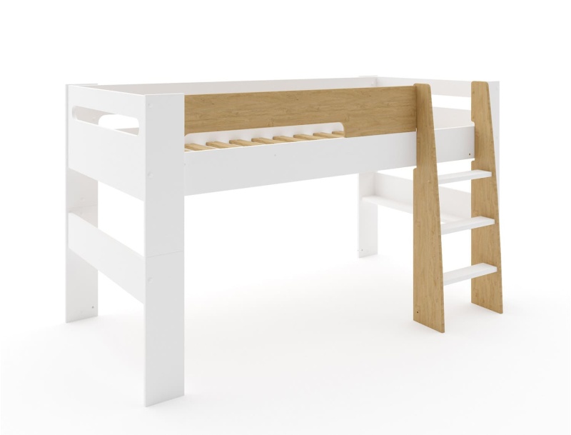 Convertible Loft Bed into a mid-height bed with bed base.