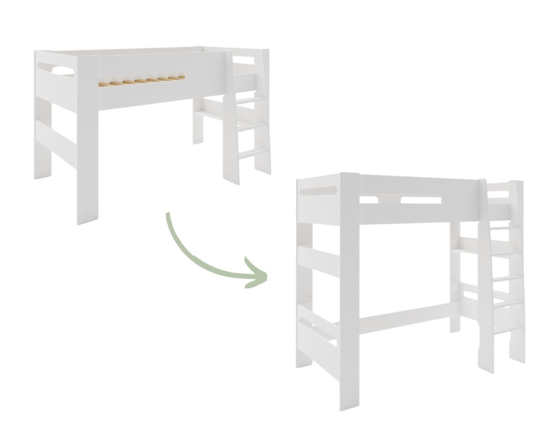 Kit per trasformare il letto a mezza altezza London in un letto a soppalco