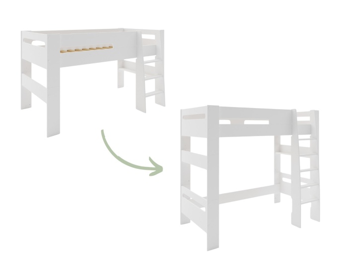 Kit per trasformare il letto a mezza altezza London in un letto a soppalco