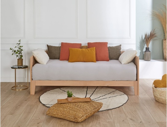 Divano letto Elio in legno pettinato