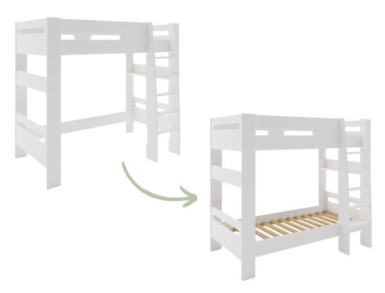 Kit pour faire évoluer le lit mezzanine London Blanc en lit superposé