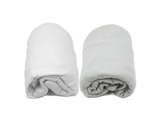 Juego de dos sábanas bajeras: Blanco y Gris 60x120